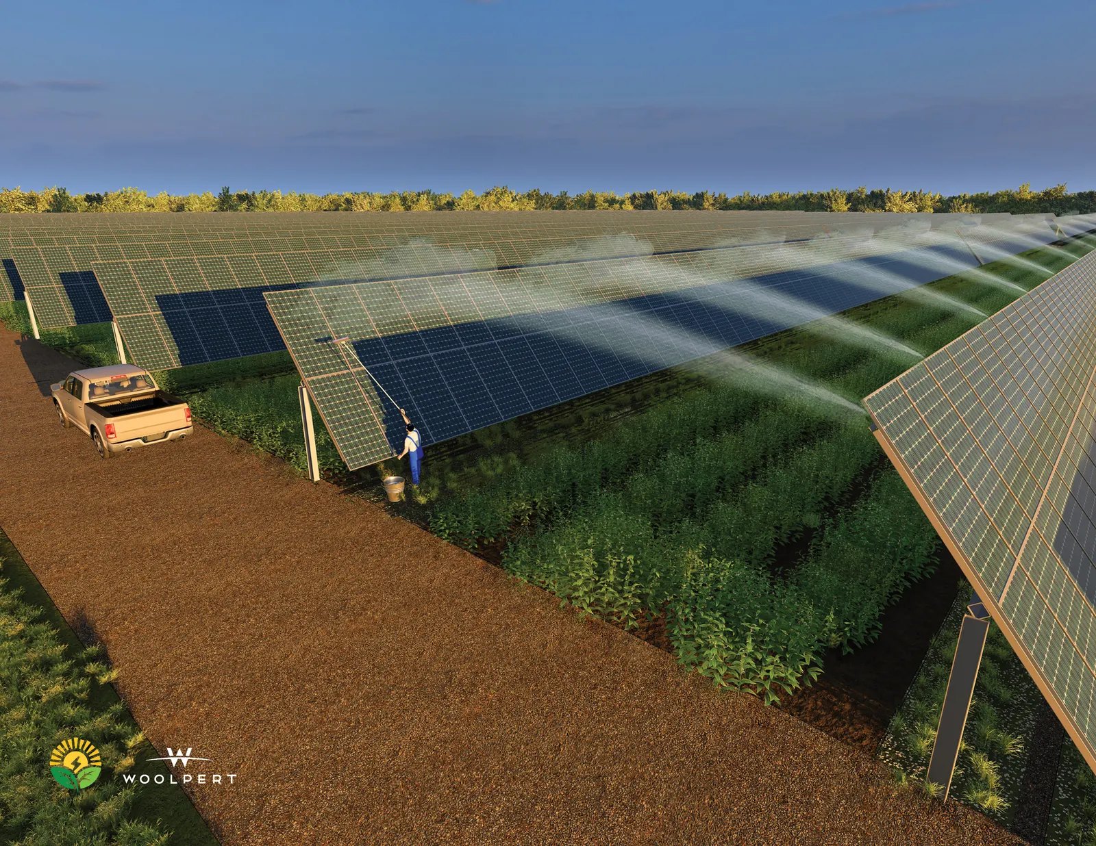 Solargation cleaning mode rendering